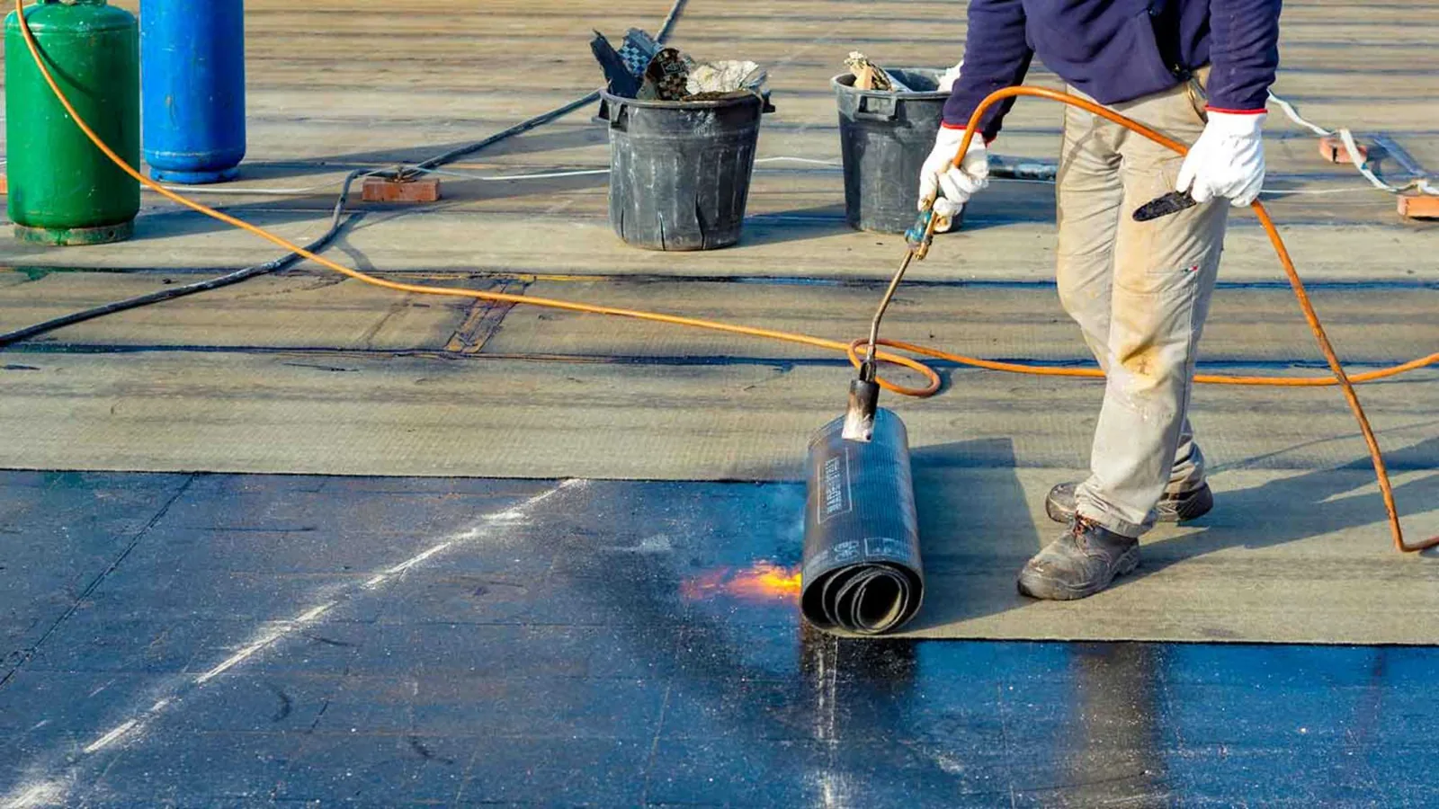 Modified-Bitumen Roof Repairs in Clovis at Laps and Blisters Modified-Bitumen Roof Repairs in Clovis at Laps and Blisters